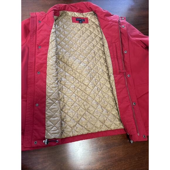 Lands End Men’s Red Coat Size XL 46-48 Quilted Lining Mid-Weight Jacket Chore - Picture 6 of 9